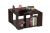 DeckUp Giona Square Coffee Table (Dark Wenge, Matte Finish)